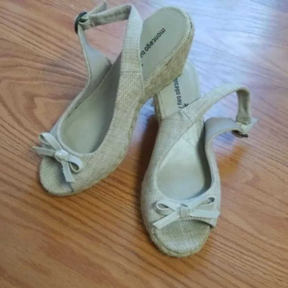 Montego Bay Club Espadrilles Wedges HEELS Shoes Slingback Women's WOMAN'S 6 ½